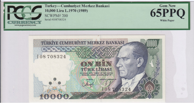 10.000 Lira I08 P200 PCGS65 PPQ