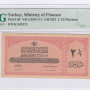 Ministry of Finance "Ottoman Emp." 2,5 Piastres AH1332 (ND1916-17) P86 PMG63 Ministry of Finance "Ottoman Emp." 2,5 Piastres AH1332 (ND1916-17) P86 PMG63