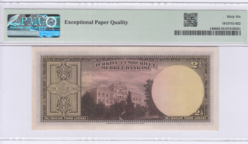 2,5 Lira 1930 (ND1947)  A30 P140 PMG66 EPQ "TopPop"