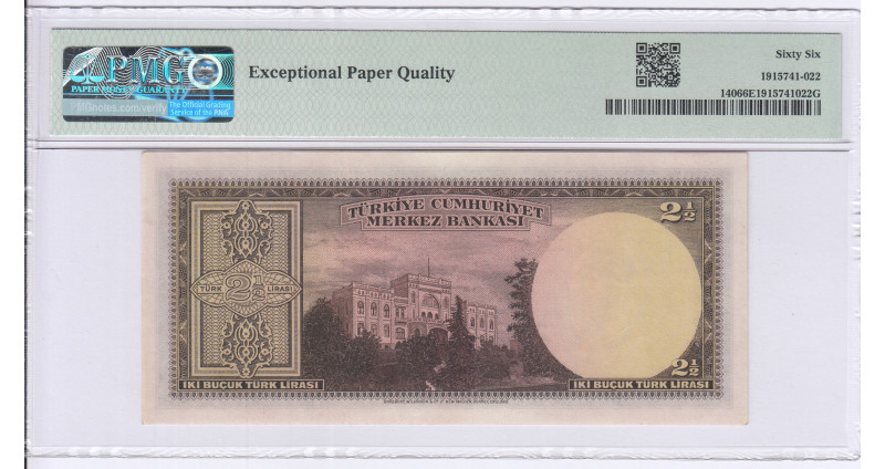 2,5 Lira 1930 (ND1947)  A30 P140 PMG66 EPQ "TopPop"