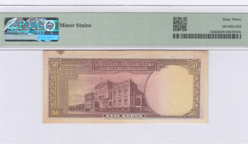 50 Kuruş 1930 (Unissued) B3 P133 PMG63