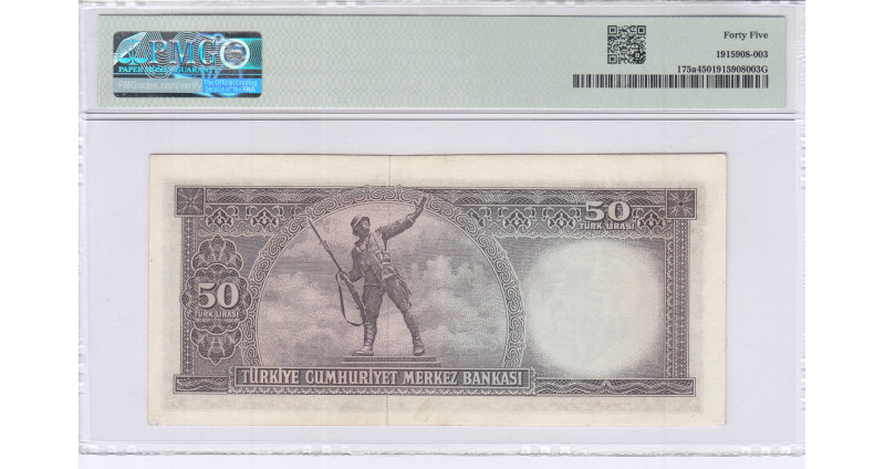 50 Lira 1930 (ND1964) L58 P175a PMG45