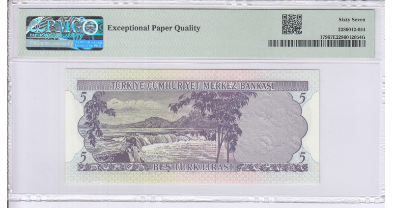 5 Lira 1930 (ND1968) C42 P179 PMG67 EPQ