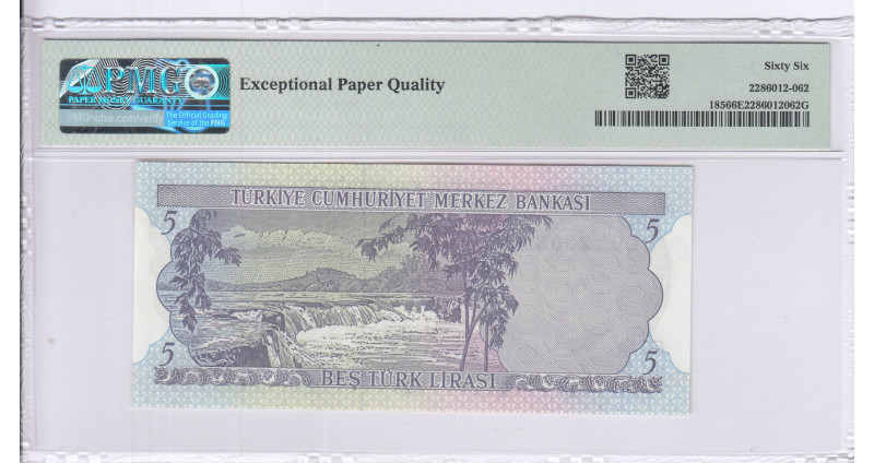 5 Lira 1930 (ND1968) L01 P185 PMG66 EPQ