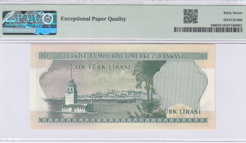 10 Lira 1930 (ND1966) B83 P180 PMG67 EPQ