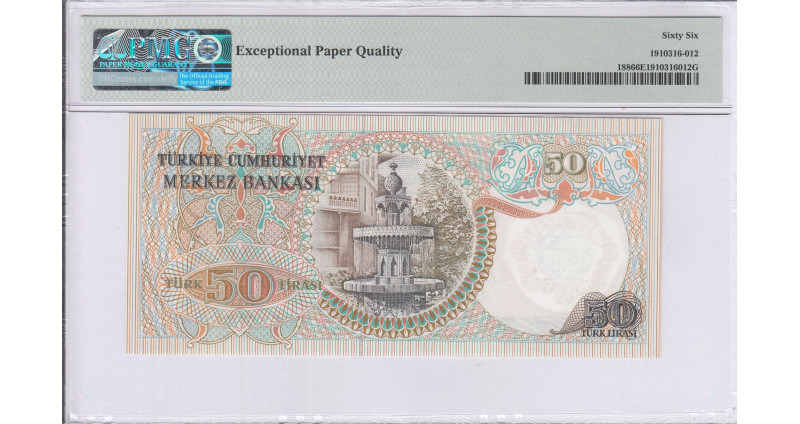 50 Lira 1970 (ND1976) C65 P188 PMG66 EPQ