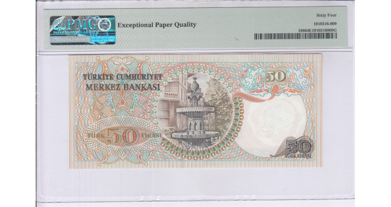 50 Lira 1970 (ND1976) C65 P188 PMG64 EPQ