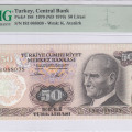 50 Lira 1970 (ND1976) I83 P188 PMG65 EPQ