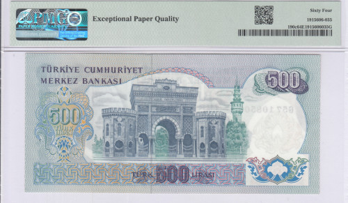 500 Lira 1970 (ND1971) G57 P190c PMG64 EPQ