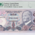 1.000 Lira 1970  D16 P191 PMG66 EPQ 1.000 Lira 1970  D16 P191 PMG66 EPQ