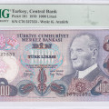 1.000 Lira 1970  C76 P191 PMG66 EPQ 1.000 Lira 1970  C76 P191 PMG66 EPQ