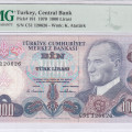 1.000 Lira 1970  C51 P191 PMG66 EPQ 1.000 Lira 1970  C51 P191 PMG66 EPQ