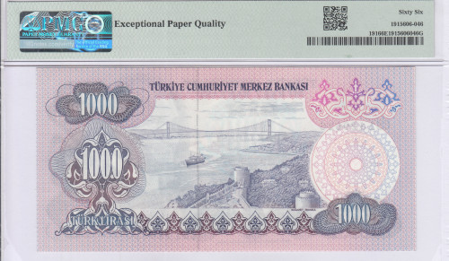 1.000 Lira 1970  C51 P191 PMG66 EPQ