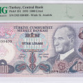 1.000 Lira 1970  D55 P191 PMG64 EPQ 1.000 Lira 1970  D55 P191 PMG64 EPQ