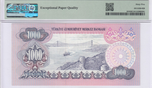 1.000 Lira 1970  D55 P191 PMG65 EPQ