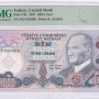 1.000 Lira 1970  D55 P191 PMG66 EPQ 1.000 Lira 1970  D55 P191 PMG66 EPQ