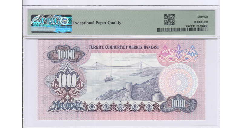 1.000 Lira 1970 D83 P191 PMG66 EPQ 1.000 Lira 1970 D83 P191 PMG66 EPQ