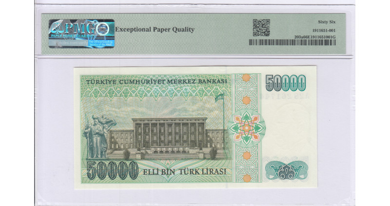 50.000 Lira 1970 (ND1989)  A28 P203a PMG66 EPQ