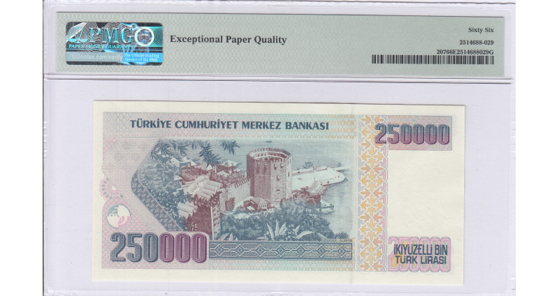 250.000 Lira 1970 (ND1992) A04 P207 PMG66 EPQ