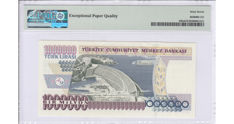 1.000.000 Lira 1970 (ND1995) C33 P209a PMG67 EPQ