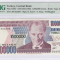 1.000.000 Lira 1970 (ND1995) C64 P209a PMG66 EPQ
