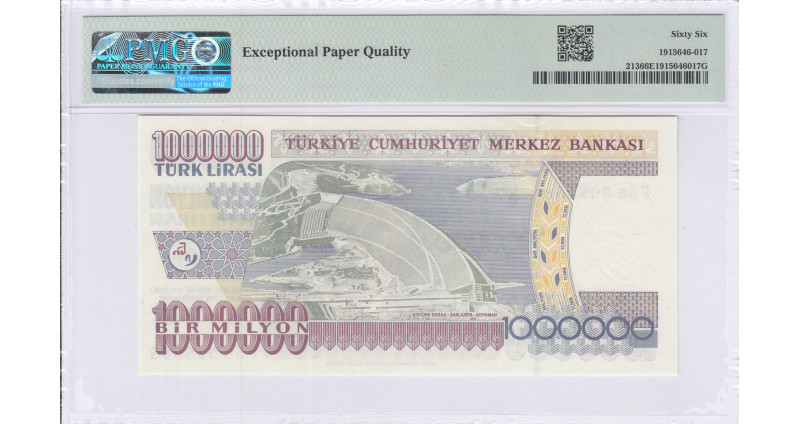 1.000.000 Lira 1970 (ND2002) P58 P213 PMG66 EPQ