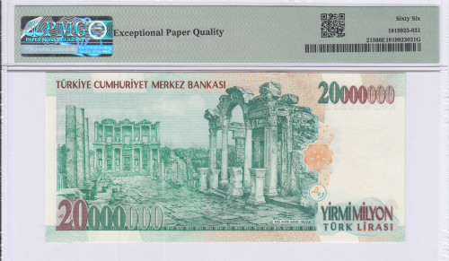20.000.000 Lira 1999  K02 P215 PMG66 EPQ