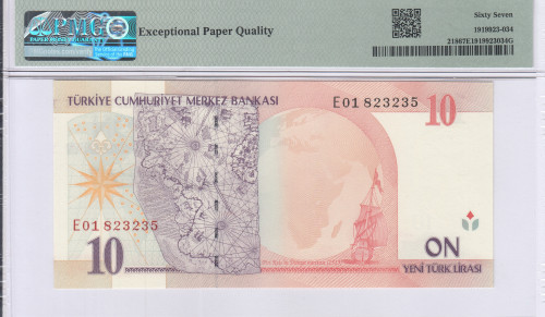 10 New Lira 2005 E01 P218 PMG67 EPQ