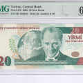20 New Lira 2005 F88 P219 PMG67 EPQ