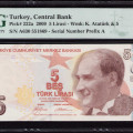 5 Lira 2009 A630 P222a PMG65 EPQ 5 Lira 2009 A630 P222a PMG65 EPQ